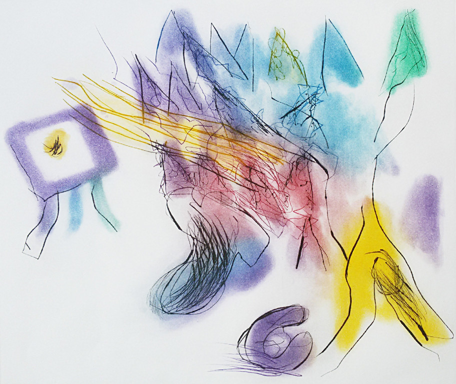 Ger Lataster - Zonder titel, droge naald ets met aquatint verkocht voor € 130!