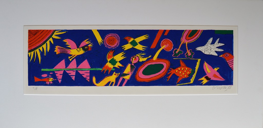 Corneille: Zeefdruk - AMRO-bank - E.A. - 1988 verkocht voor € 309!