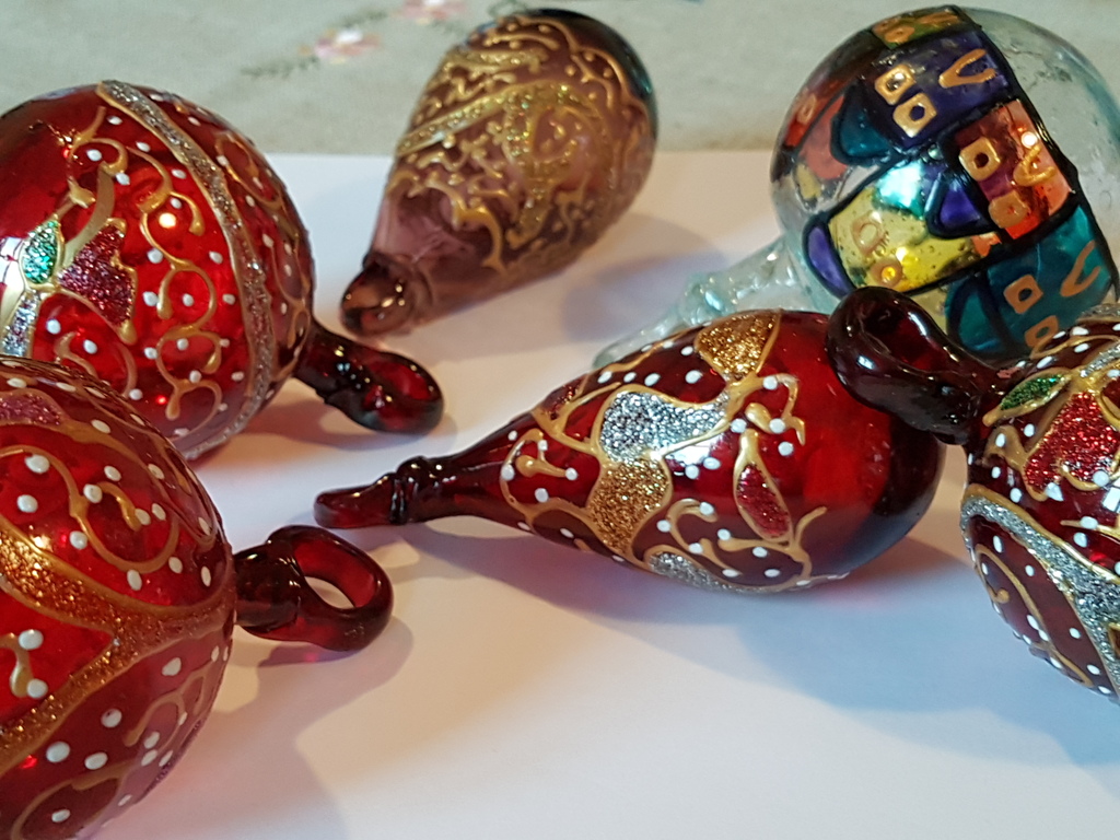 Israeel- mondgeblazen en handgeschilderd set van 6 pz kopen? Bied vanaf 20!