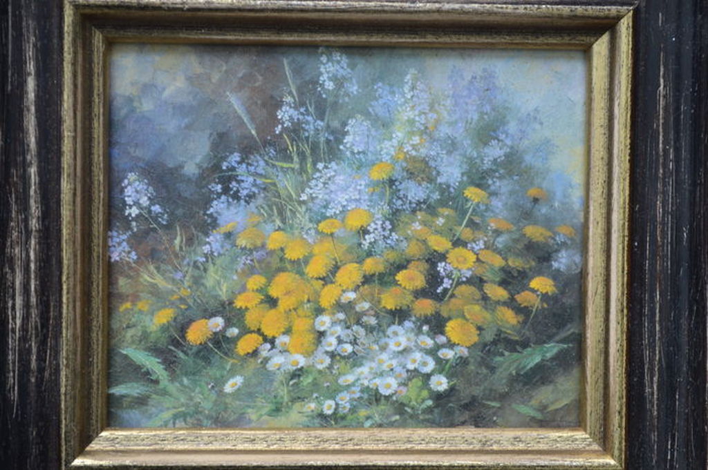 Paul Messely (1927): Olieverf op karton, 2x Bloemstilleven kopen? Bied vanaf 1!