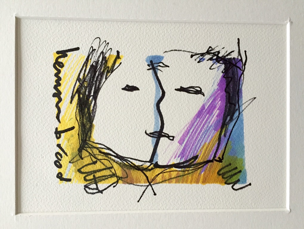 HERMAN BROOD, originele tekening op papier 'Kiss' kopen? Bied vanaf 1!