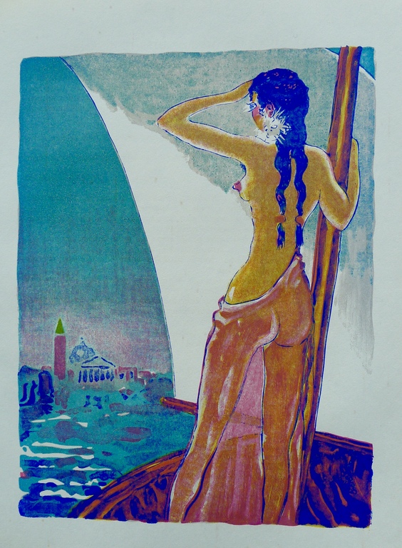 Kees van Dongen,Houtgravure,"Rose-dans-le-calice chez le roi Derbas" 1001 nacht kopen? Bied vanaf 10!