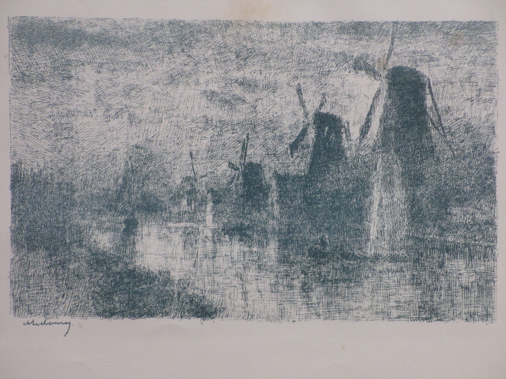 Albert Lebourg, Molens aan de Schie, Litho kopen? Bied vanaf 35!