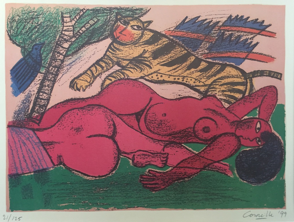 Corneille, Lithografie, gesigneerd met potlood, ingelijst achter glas.  kopen? Bied vanaf 150!
