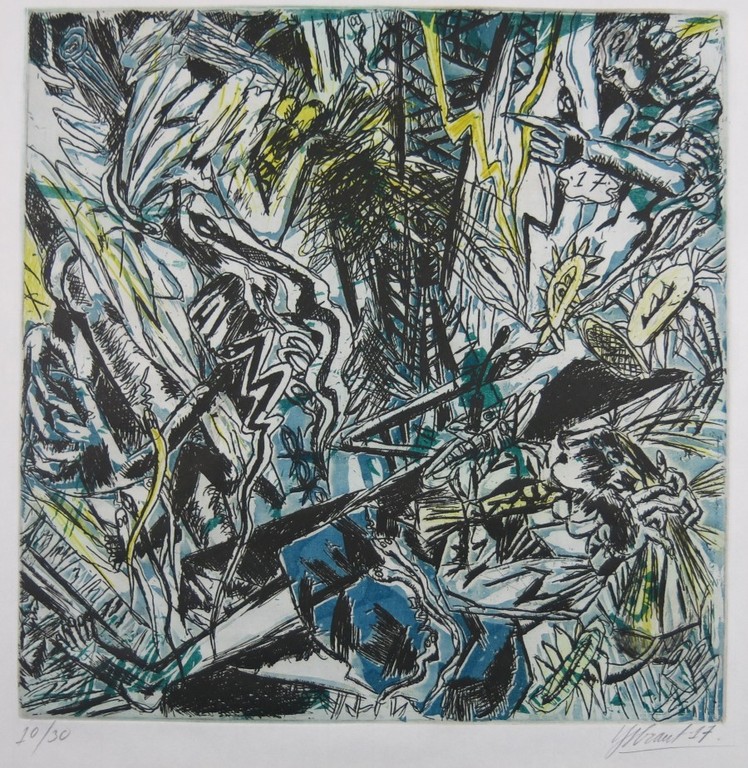 Ysbrant: Ets en aquatint: Duitsland verkocht voor € 60!