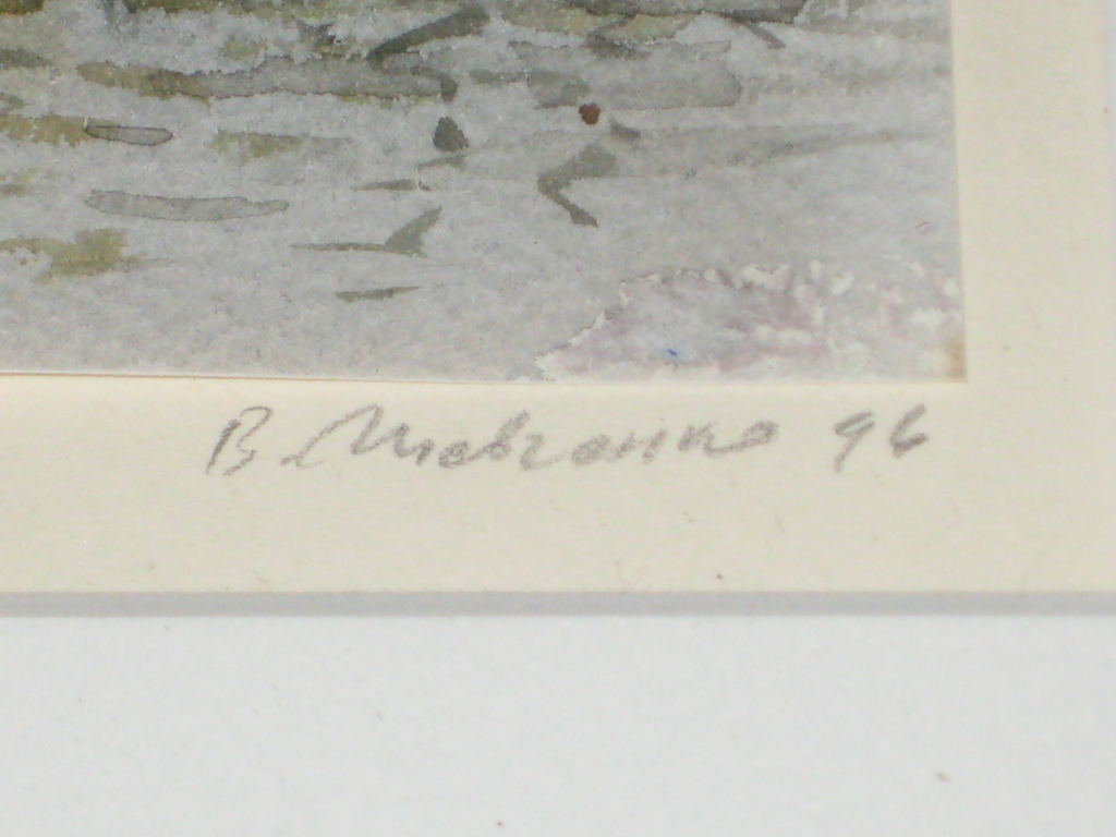  V Shevtschenko aquarel man in roeiboot op een meer kopen? Bied vanaf 1!