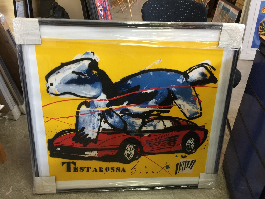 Herman Brood - Originele handgesigneerde zeefdruk - Testarossa kopen? Bied vanaf 495!
