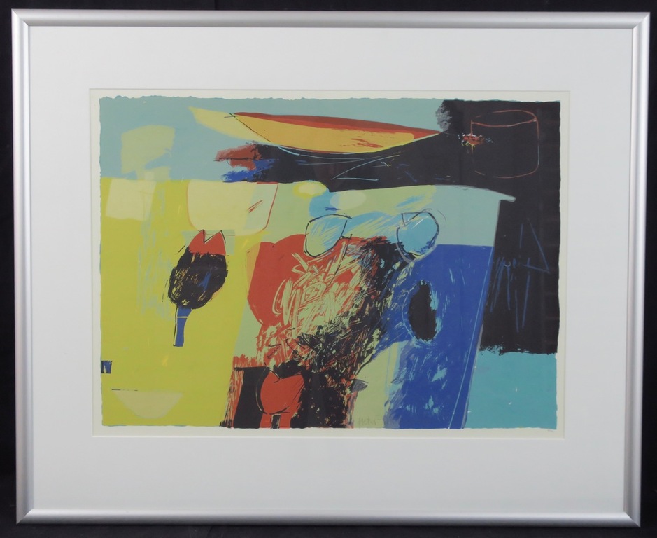 Pieter Vermeulen: Zeefdruk, Uvas - Ingelijst verkocht voor € 50!