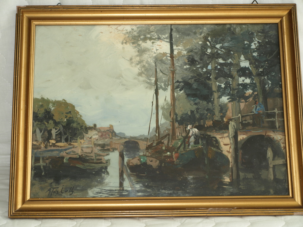 Adriaan Terhell (1863-1949) – Gouache – Gesigneerd – Ingelijst - 44 x 33 cm verkocht voor € 100!