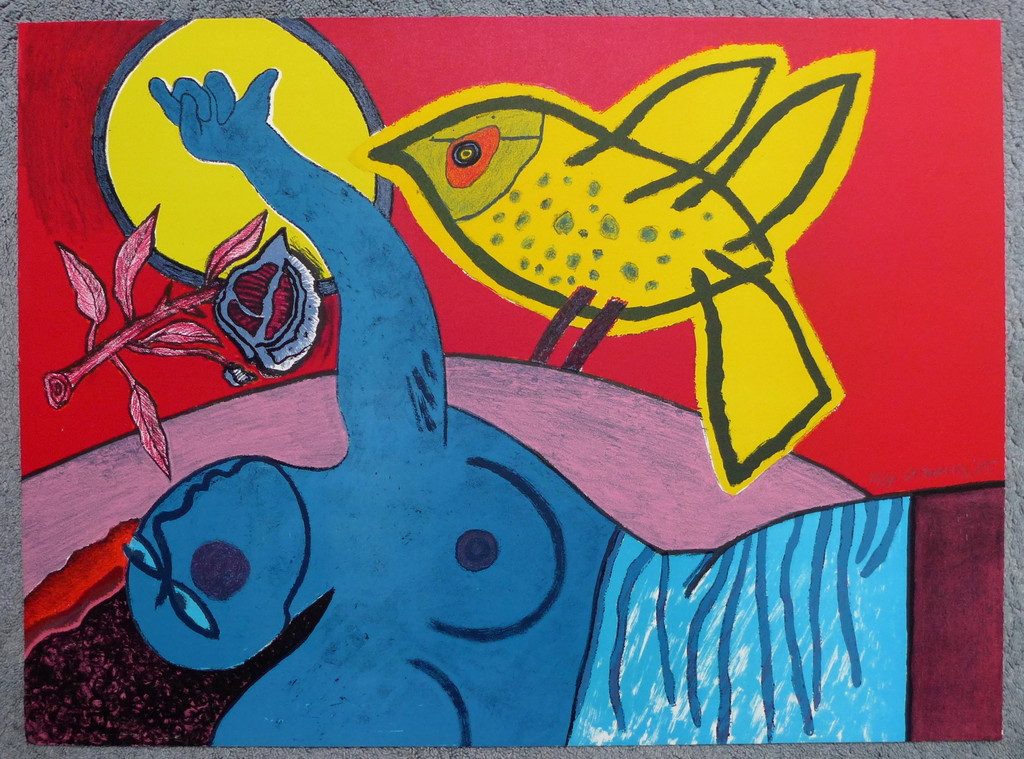 Corneille - Corneille, litho, gesigneerd rechts: E/A Corneille '85 beeldformaat 56 x 76 cm. kopen? Bied vanaf 225!