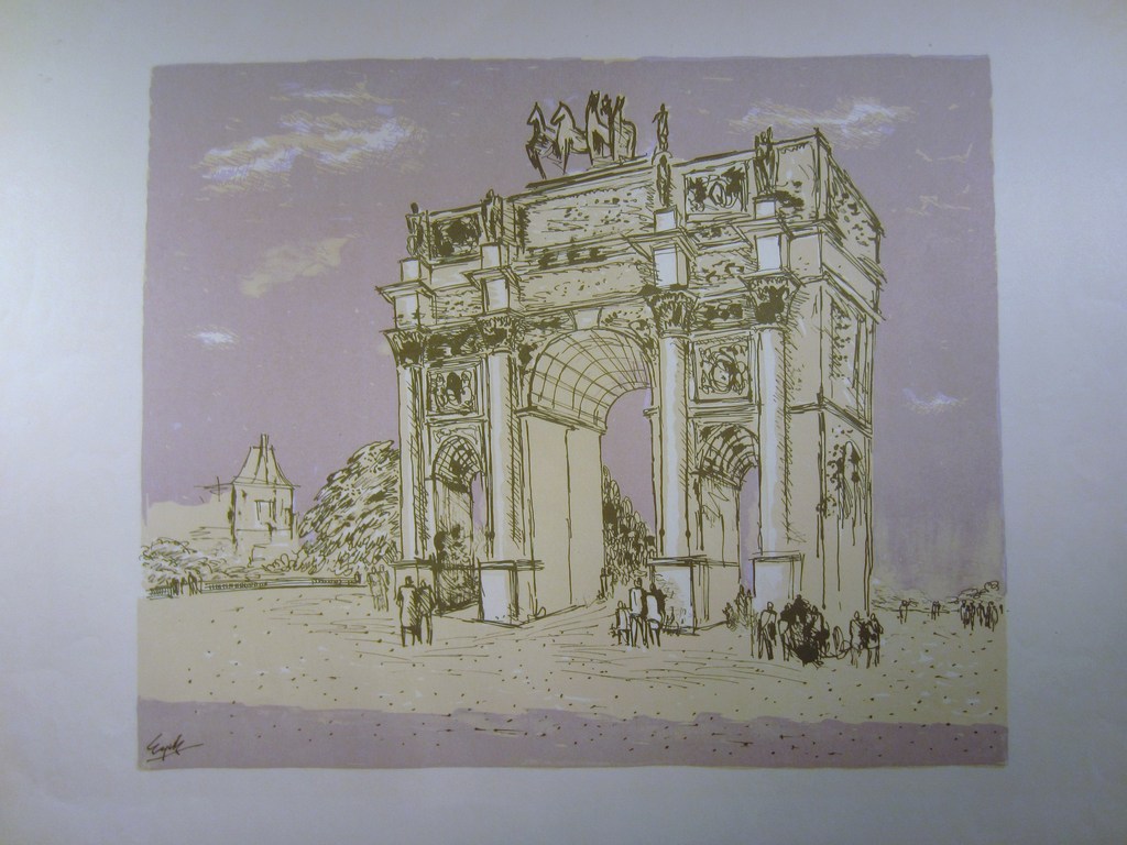 Charles Eyck - Litho Arc du Carrousel - 1947 kopen? Bied vanaf 50!
