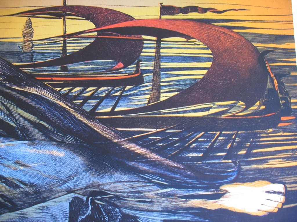 Ernst Fuchs, Giclée, Engel über Wien kopen? Bied vanaf 95!