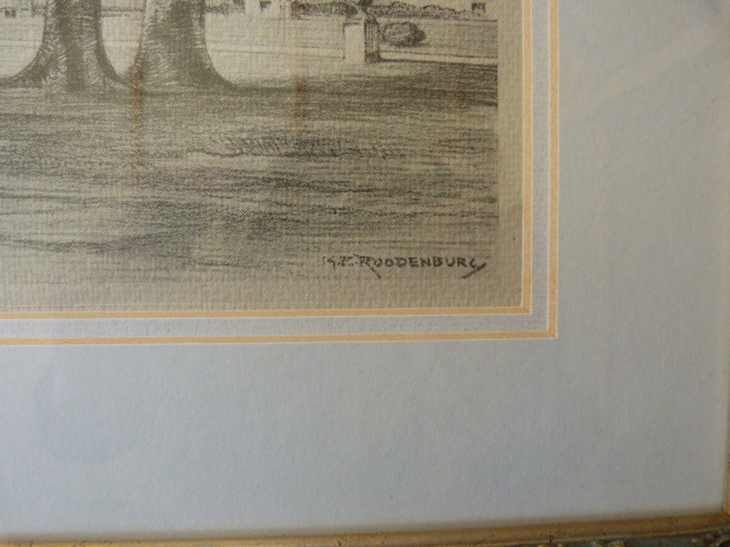 H.E.Roodenburg 1895-1987  -  ets  - Paleis Soestdijk. kopen? Bied vanaf 1!