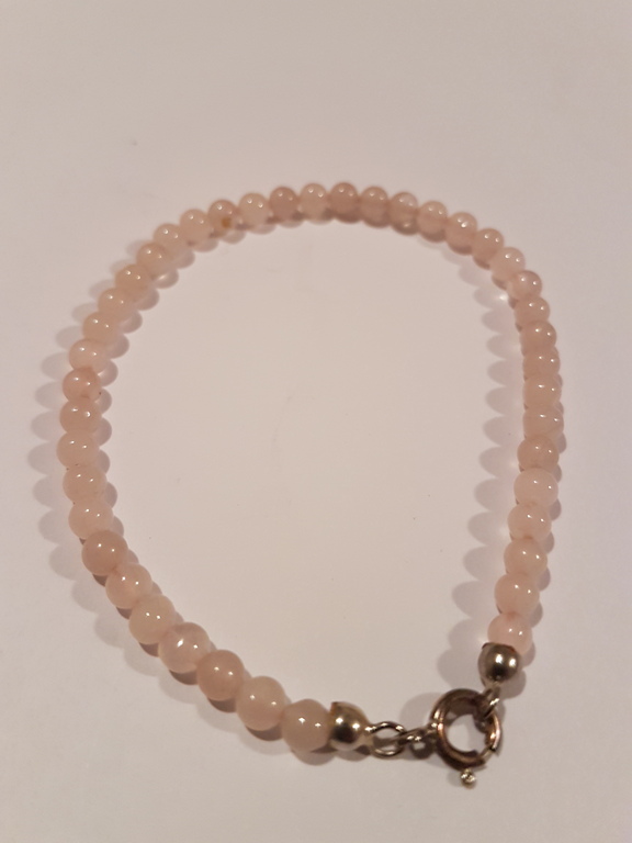 Armband rozenkwarts en zilver 925 kopen? Bied vanaf 5!