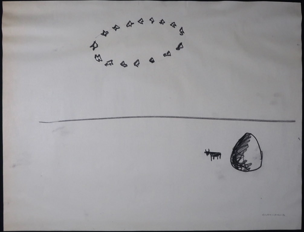 Ruven Levav: Krijttekening, Vogels in de lucht kopen? Bied vanaf 1!