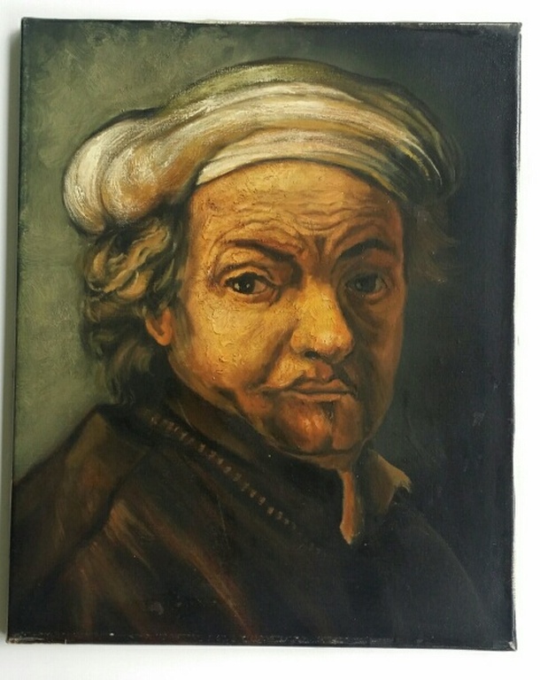 Onbekend. Olieverf op doek. Naar Rembrandt. kopen? Bied vanaf 5!
