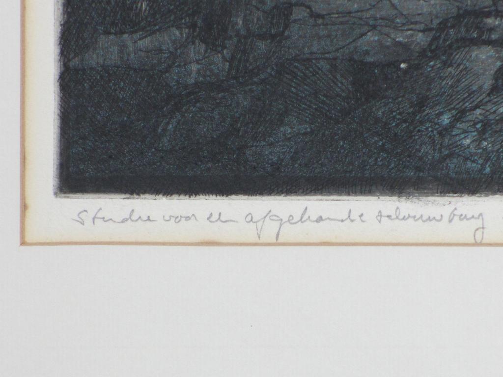 Dirkje Kuik, Studie voor een afgebrande schouwburg, Ets/litho/hoogdruk kopen? Bied vanaf 80!