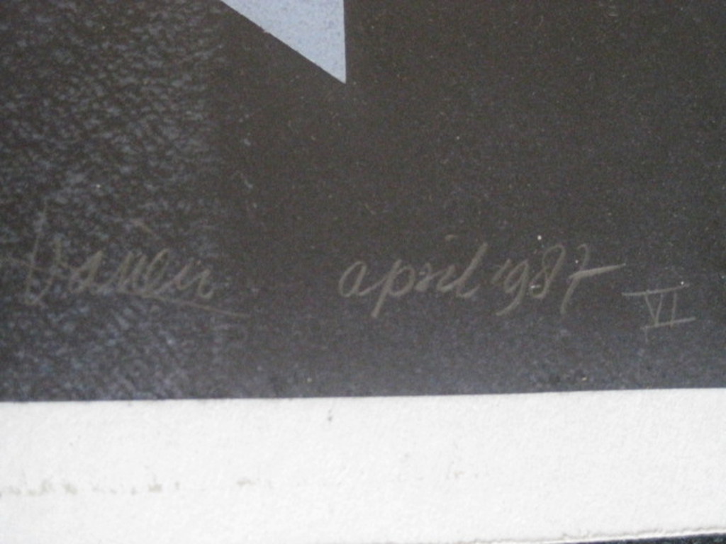 Frits Vanen (1933-) GROTE geometrische collage "verdeling v.e. cirkel"  kopen? Bied vanaf 1!