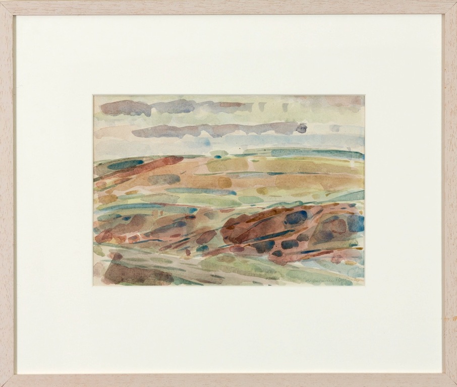 Barbara ten Holt: Aquarel, Landschap - Ingelijst kopen? Bied vanaf 35!