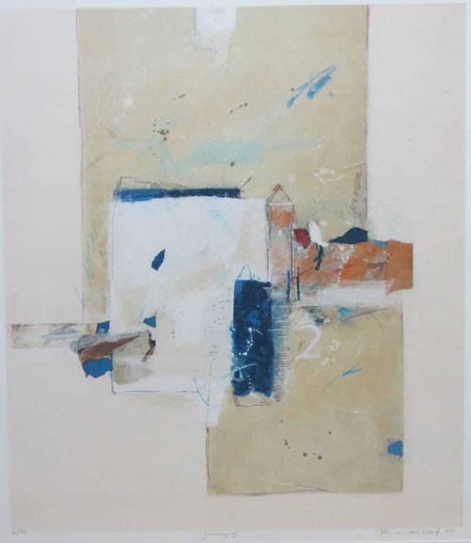 Ron van der Werf: Zeefdruk, Journey II - Ingelijst (groot) verkocht voor € 120!