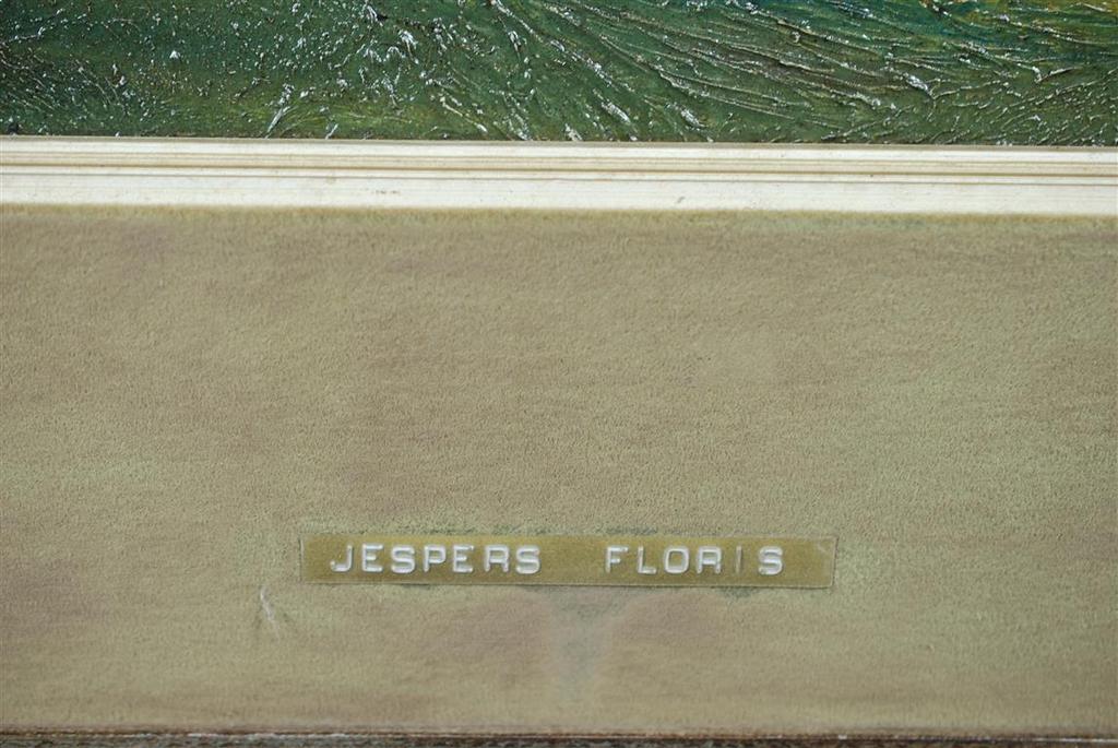 FLORIS JESPERS OLIE OP DOEK "ZEEZICHT"  kopen? Bied vanaf 800!