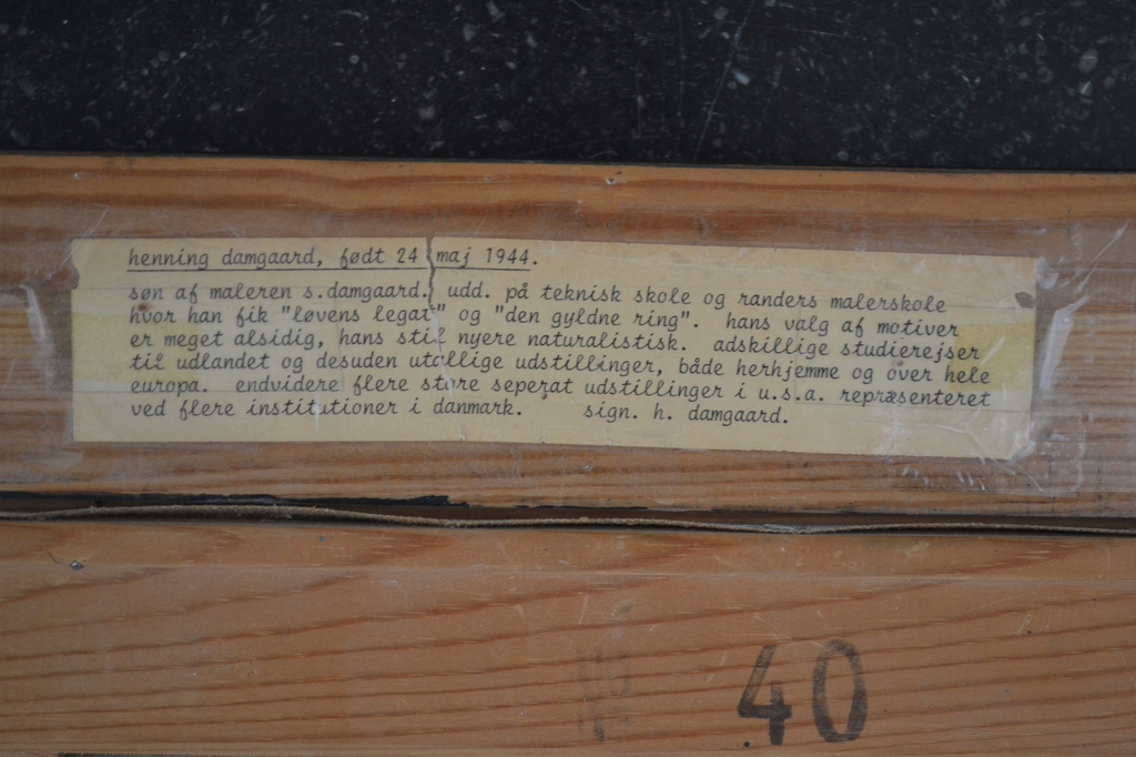 Henning Damgaard (?): olieverf op doek, winters landschap met zonsondergang kopen? Bied vanaf 1!