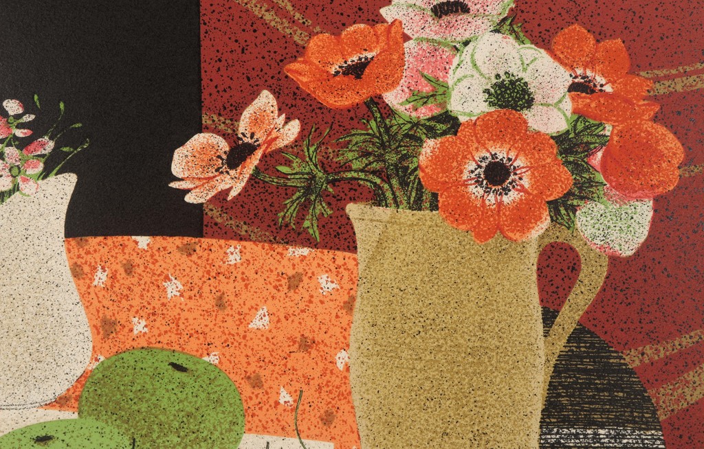 Yves Ganne: Litho, Poppy on the table kopen? Bied vanaf 1!