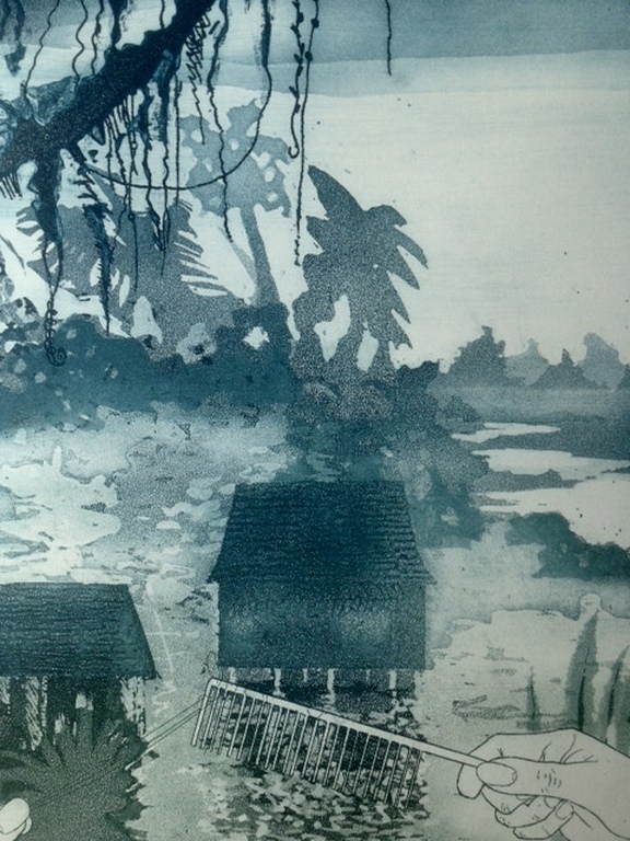 SJOERD BAKKER  1943 - aquatint ets 66 x 52 cm hand gesigneerd. kopen? Bied vanaf 65!