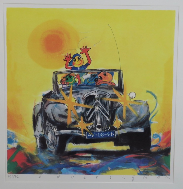 Ad Verstijnen: Zeefdruk, Traction - Ingelijst kopen? Bied vanaf 80!