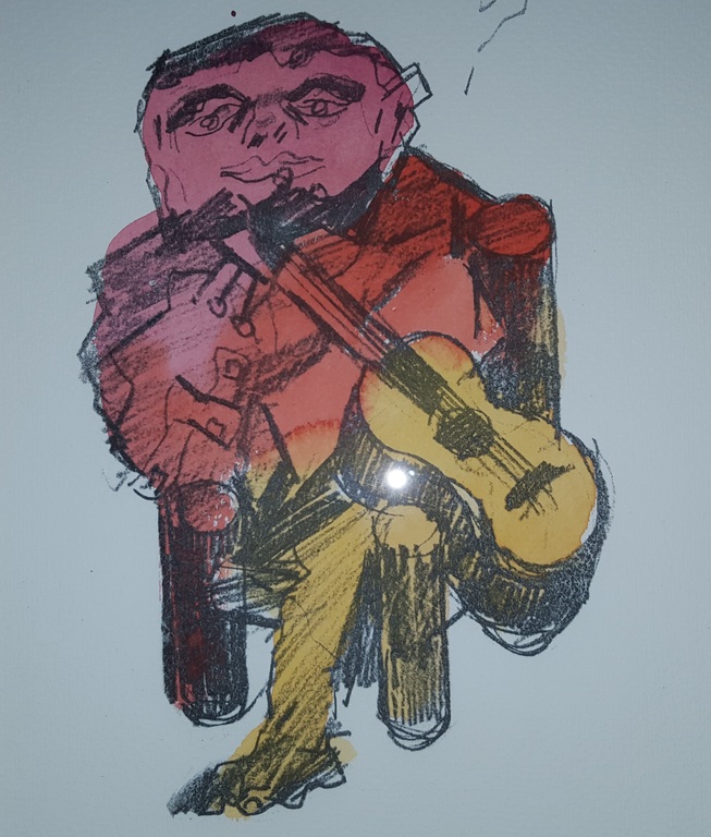 Jan Sierhuis - zeefdruk, handgesigneerd en gedateerd '74 (ingelijst) verkocht voor € 125!