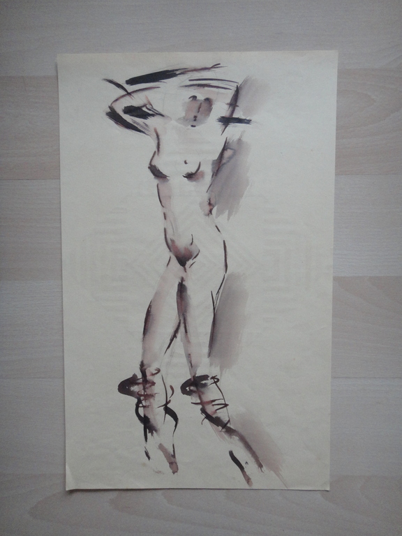 Kees Mol, aquarel, naakte vrouw kopen? Bied vanaf 25!