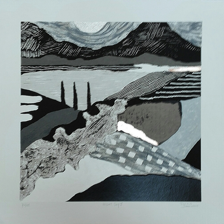 Ronald Boonacker, zeefdruk op papier, Titel: Night sky II kopen? Bied vanaf 40!