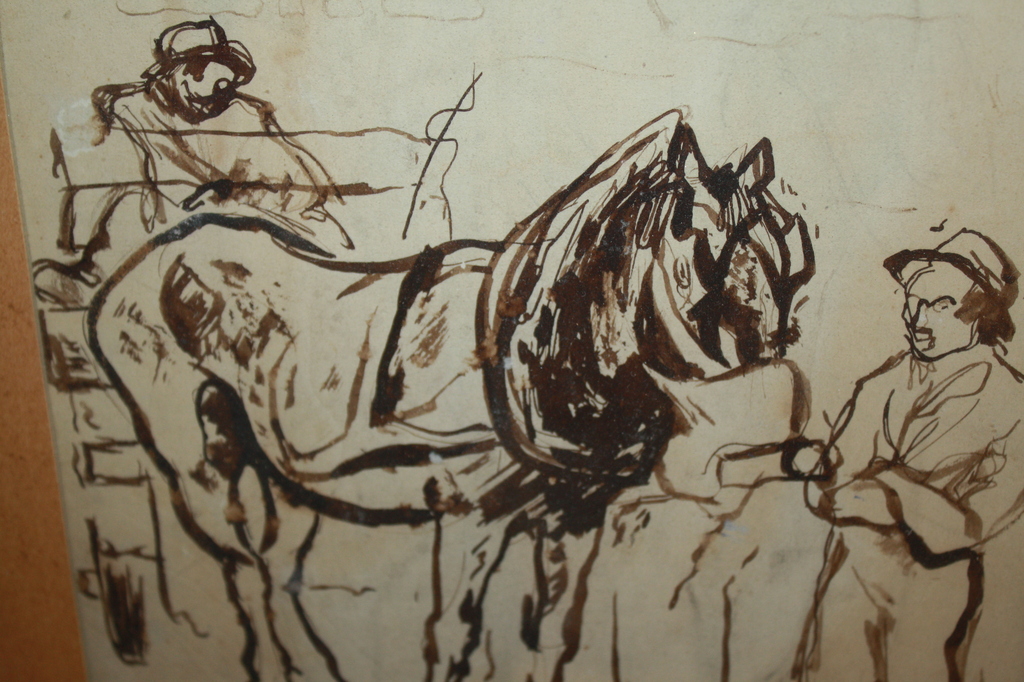 klassieke tekening PAARDEN VOEREN kopen? Bied vanaf 1!