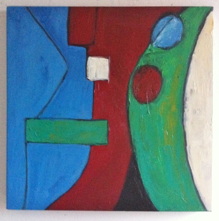 Planning-F -John Foppen- olieverf op canvasdoek - 3D - gesigneerd verkocht voor € 95!