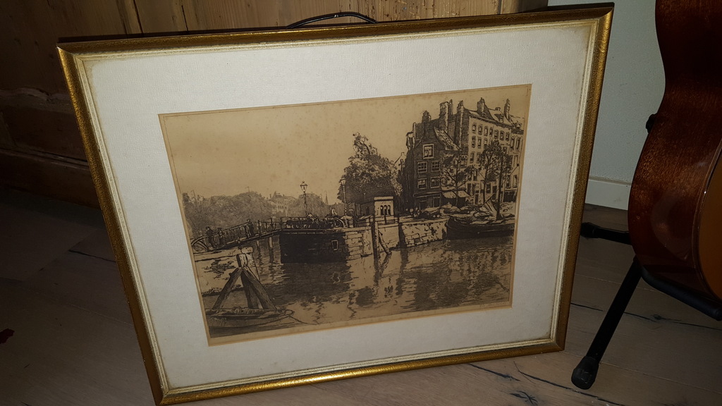 Jan Sirks (1885-1938) - Roobrug te Rotterdam - ets, handgesigneerd rechtsonder kopen? Bied vanaf 1!