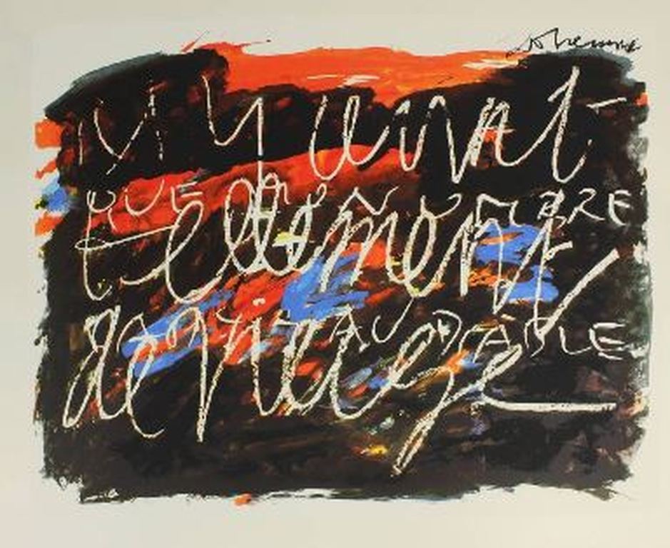 Christian Dotremont en Karel Appel - Originele zeefdruk genaamd "De Neige" kopen? Bied vanaf 250!