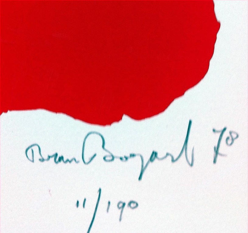 Bram Bogart, kleurenlitho ROOD/GROEN kopen? Bied vanaf 200!