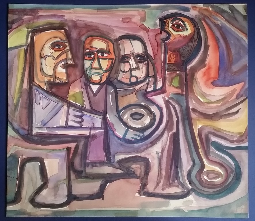 Cees Heuff: Gemengde techniek, Personen kopen? Bied vanaf 40!