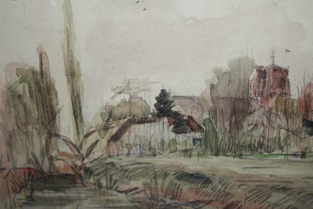 AQUAREL boerderijen ST MICHELS GESTEL 1935 van BEEKMANS BRABAND kopen? Bied vanaf 1!