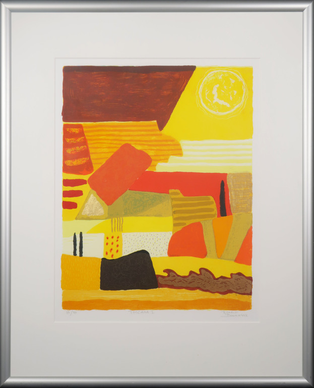 Ronald Boonacker: Zeefdruk, Toscana I - Ingelijst verkocht voor € 45!