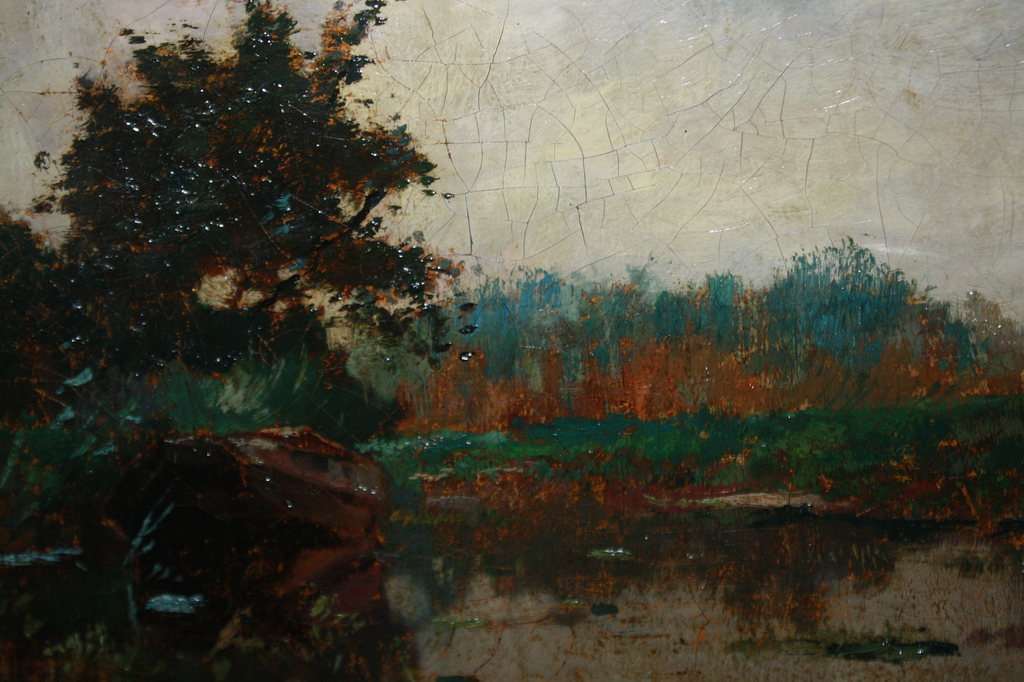 WILLEM A  KNIP1883- 1967 - BOOT IN POLDER BIJ KORTENHOEF  kopen? Bied vanaf 125!