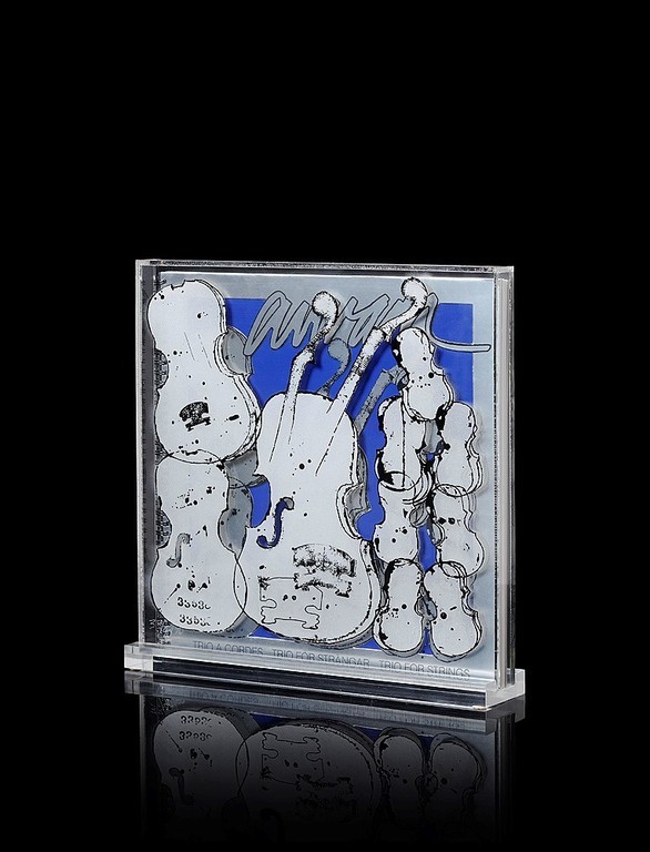 Arman: Zeefdruk op plexiglas + boek, Trio a Cordes verkocht voor € 180!