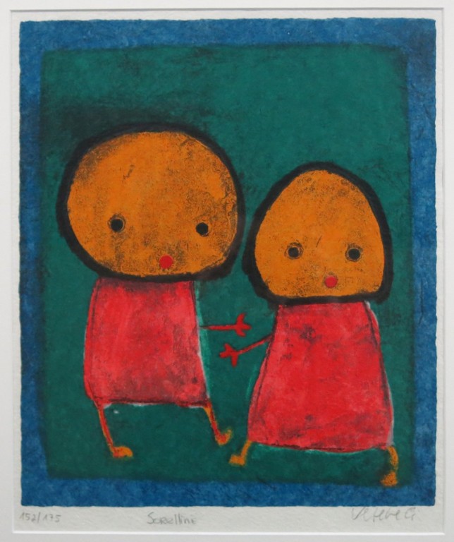 Giovanni Vetere: Zeefdruk, Sorellini - ingelijst kopen? Bied vanaf 70!