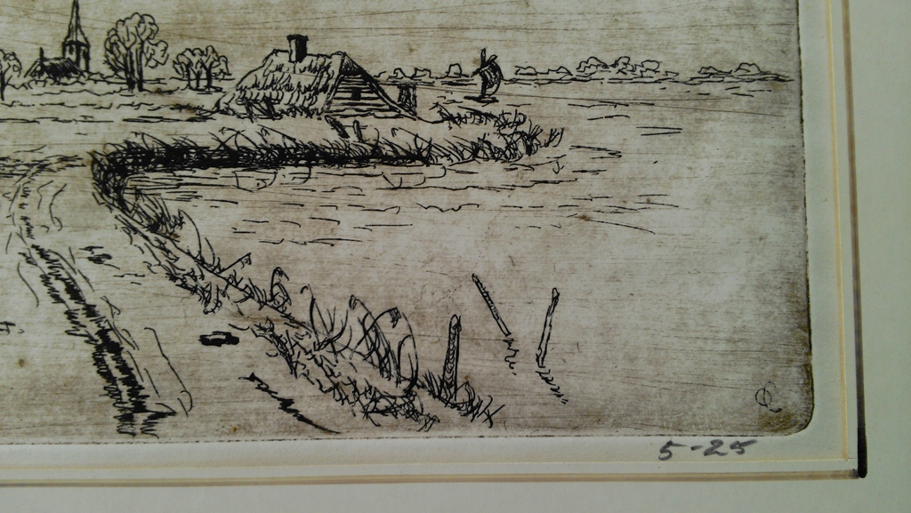 Polderlandschap met boerderij en kerk kopen? Bied vanaf 9!