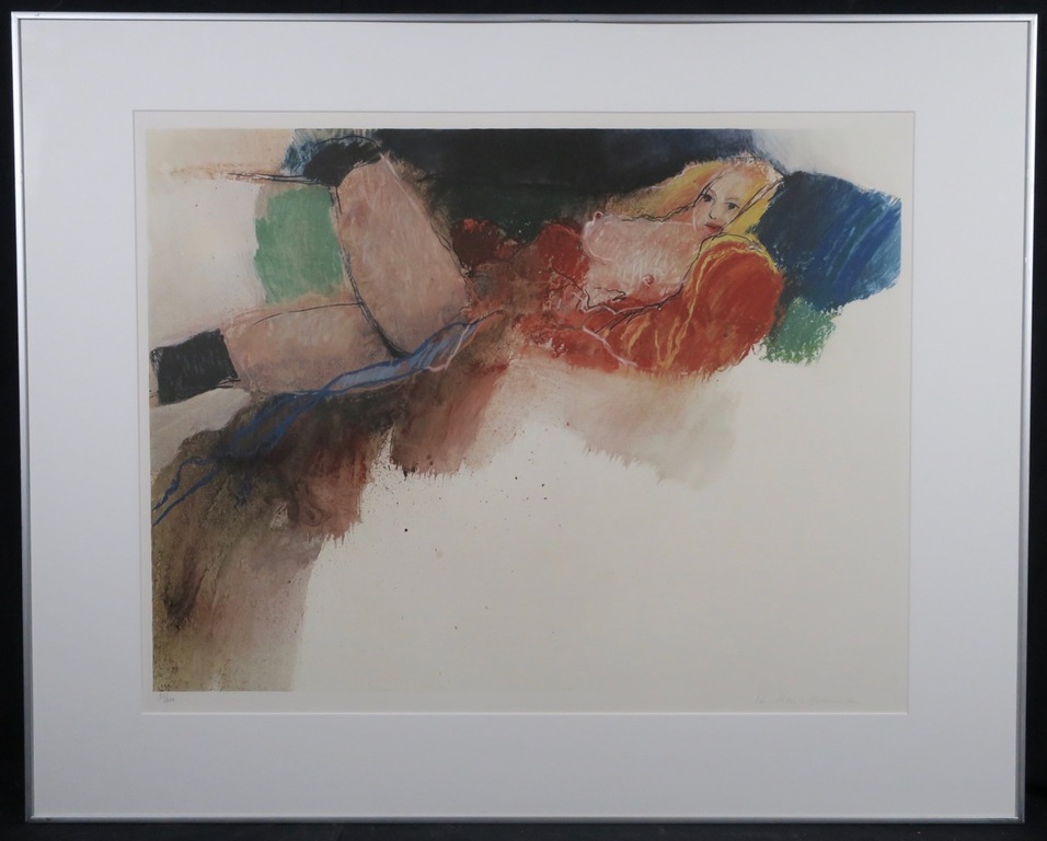 Jan Peter van Opheusden: Litho, Vigdis Gunar's daughter - Ingelijst kopen? Bied vanaf 60!