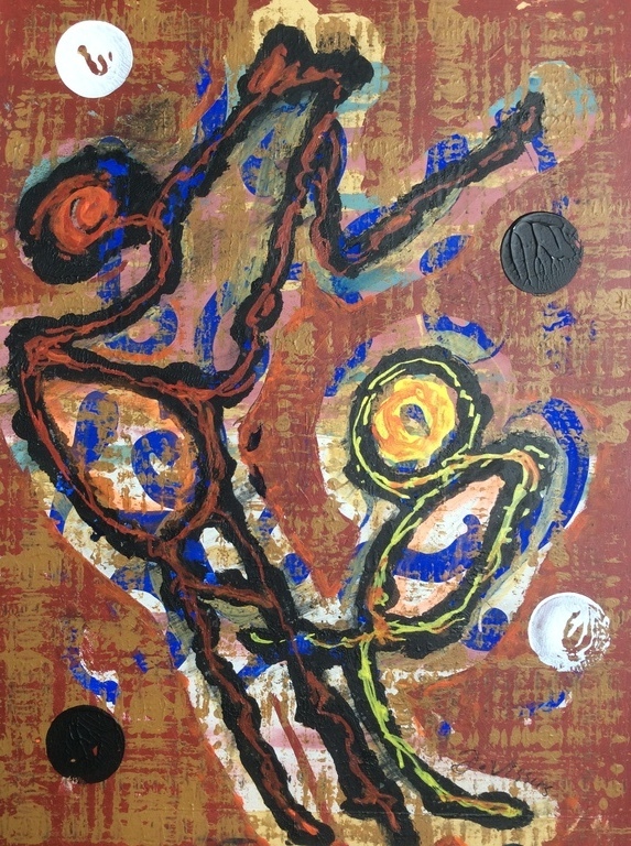 Jack Vissers - Only Love, acryl op papier kopen? Bied vanaf 1!