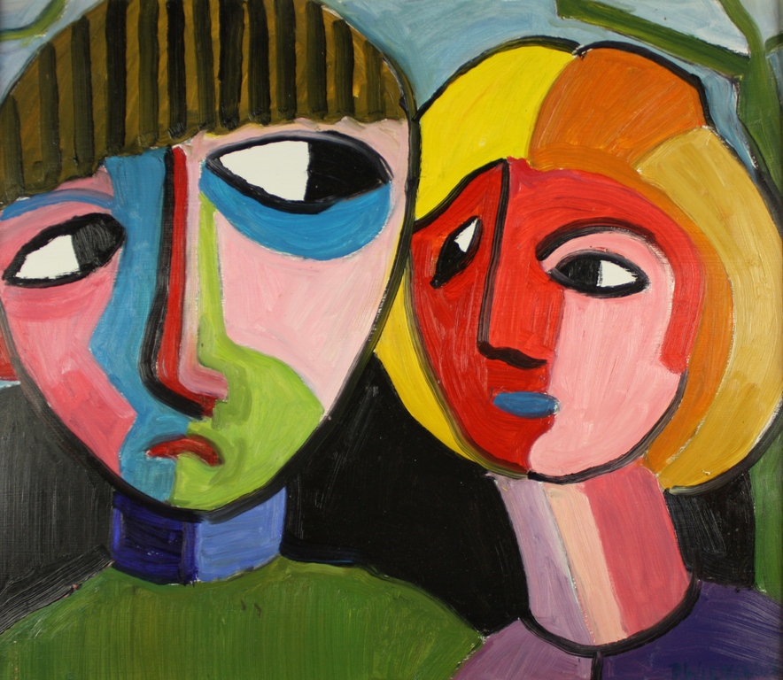 PIET WIEGMAN (II), olieverf op board (LAATSTE KEER, vanaf 99€) verkocht voor € 145!