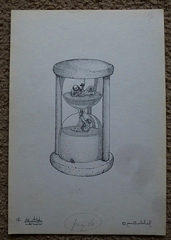 Paul Hulshof - tekening: de tijd - 1972 kopen? Bied vanaf 1!