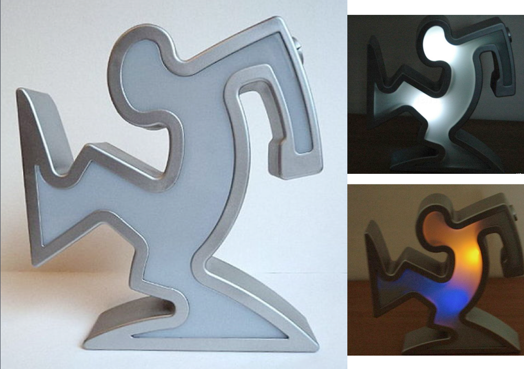 Osvaldo Cavandoci - Design lamp - Cartoon figuur 'La Linea' - veelkleurig licht kopen? Bied vanaf 1!