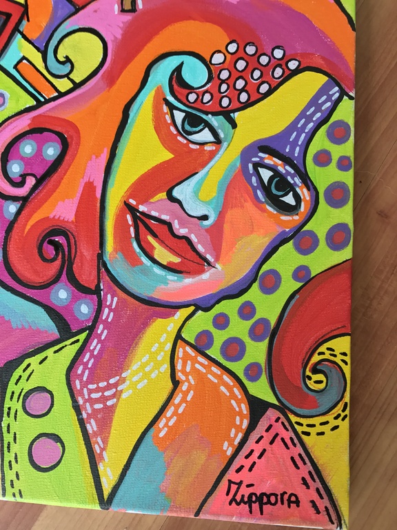 Zippora Meijer, Thinking About Home, Acryl en Acrylstift op Canvas 30x40cm kopen? Bied vanaf 1!